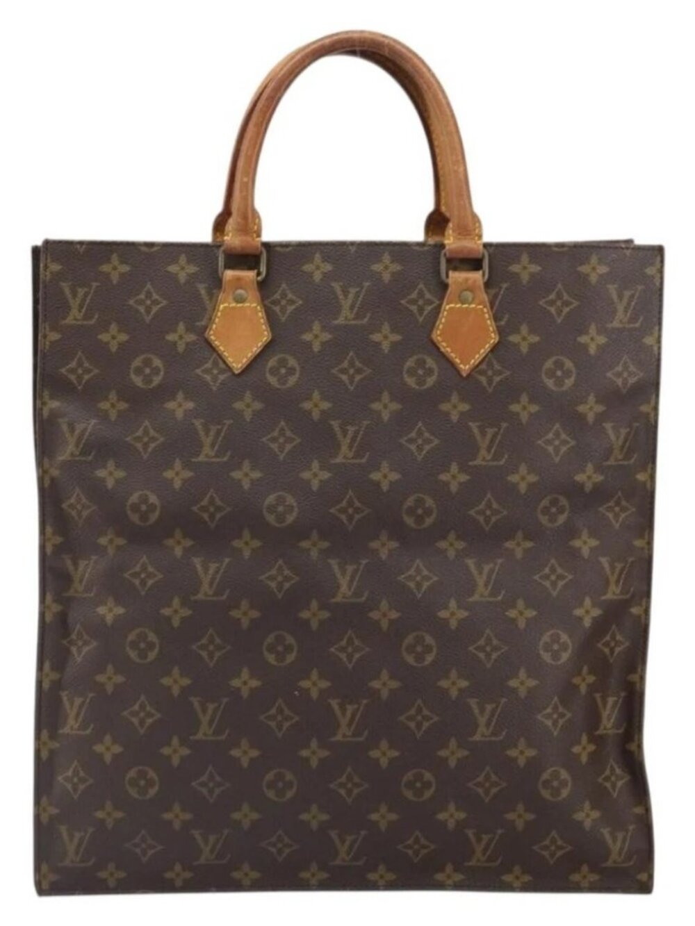 LOUIS VUITTON Monogram Sac Plat Hand Bag M51140 LV Auth - Picture 2 of 16